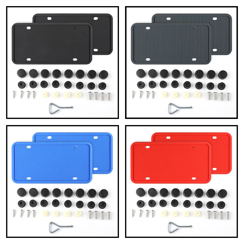 

2 шт. антикоррозийная силиконовая рамка номерного знака Gm американские автомобили черный кронштейн рамки номерного знака без повреждения краски