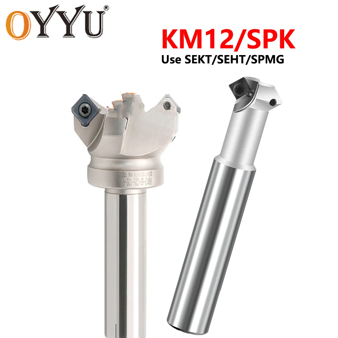 

OYYU SPK KM12 Face Chamfering Tools Chamfer CNC Tool Holder Indexable Precision Boring Bar Support SPMG06 SPMG09 SPMG11 SEKT12