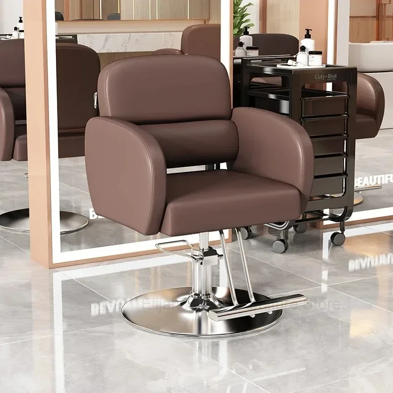 

Hairdresser Barber Chairs Beauty Reclining Stool Barbershop Swivel Comfortable Aesthetic Sillas De Barberia Salon Equipment