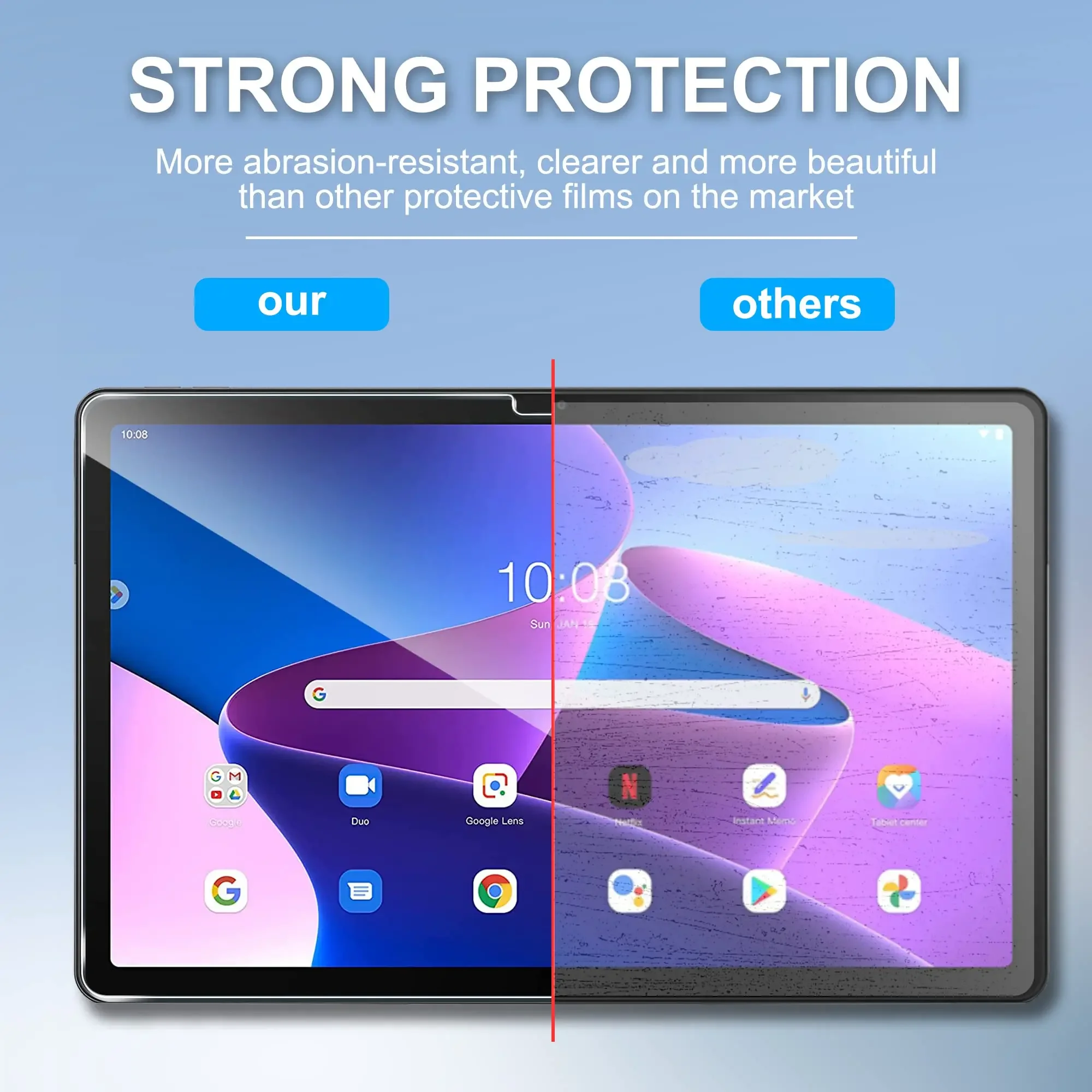 3Pcs Tablet Screen Protector for Realme Pad X (10.95 Inch) 2022 Tempered Glass Film HD Scratch Resistant Anti-fall Protective Fi