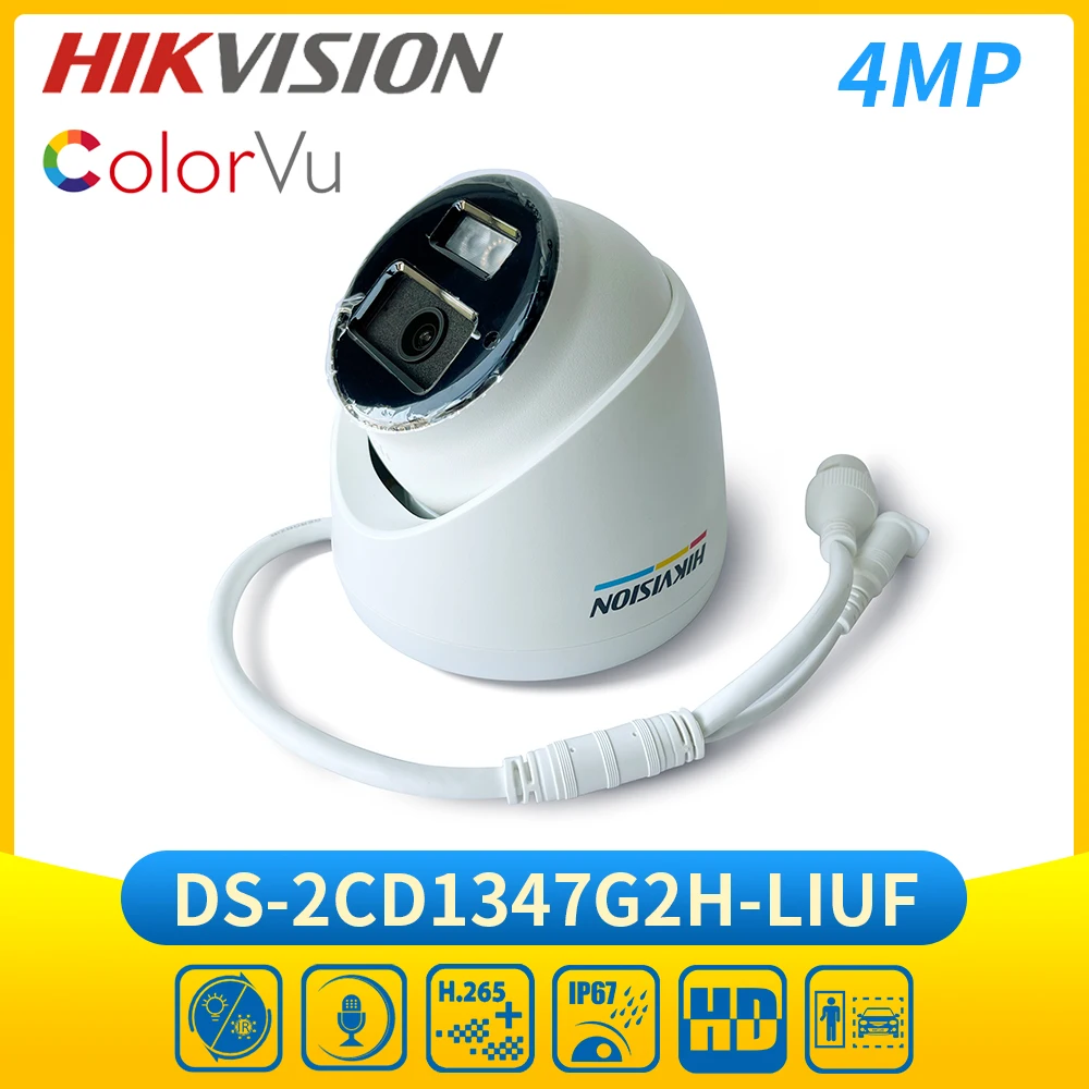 hikvision camera ip inteligente ds2cd1347g2h liuf 4mp colorvu com luz hibrida rede de torre fixa microfone embutido poe 01