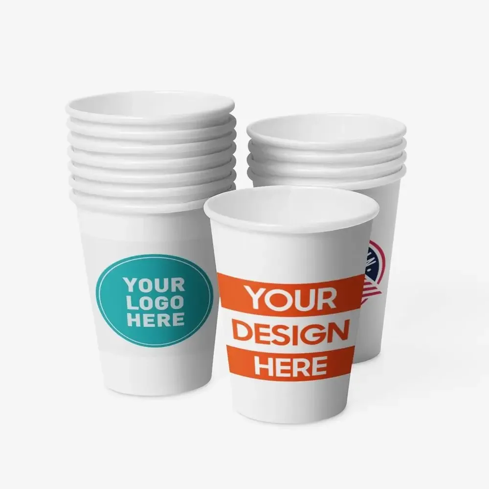 Customized 16oz Paper Coffee Cups - 100 Pack for Hot or Cold Beverages - Ideal for Cafes, Offices, and Businesses