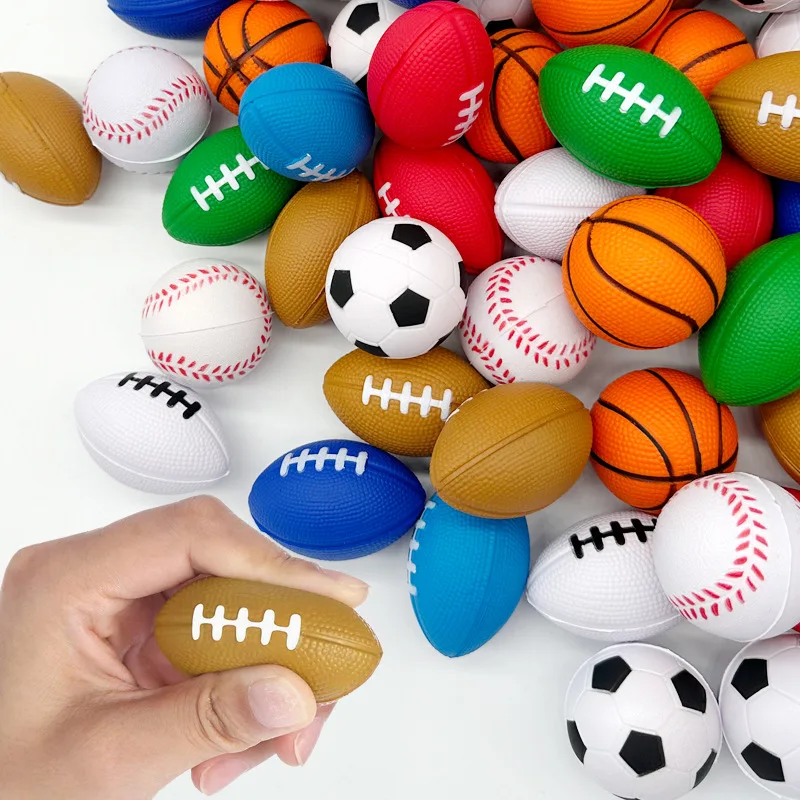 6/12pcs Outdoor Sport 4CM White Kids Color Mini Soccer Kids Toy Sponge PU Jump Ball Pressure Ball Party Game Boy Toy Stress Ball