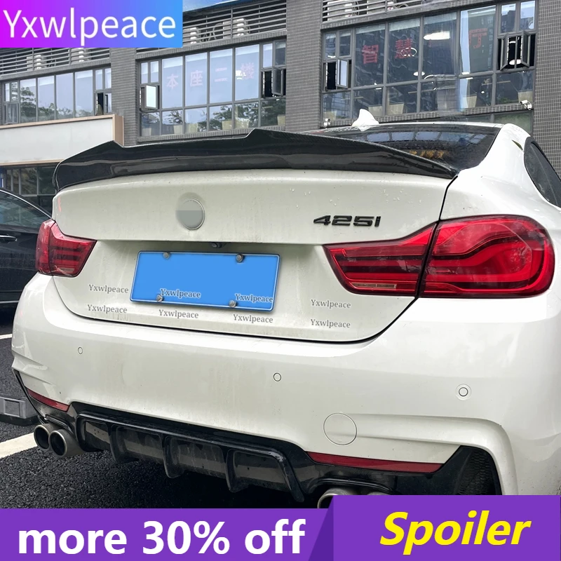 

For BMW 4 Series F32 F36 Spoiler 2013-2020 ABS Plastic Unpainted Color PSM Style Rear Trunk Lip Spoiler Body Kit Accessories