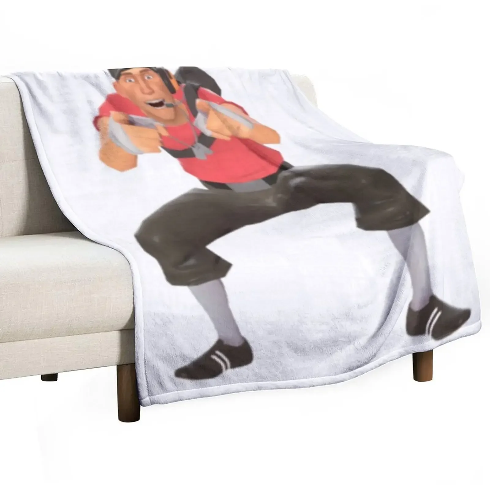 tf2 scout laugh Throw Blanket Blankets For Sofas Custom Camping Quilt Blankets