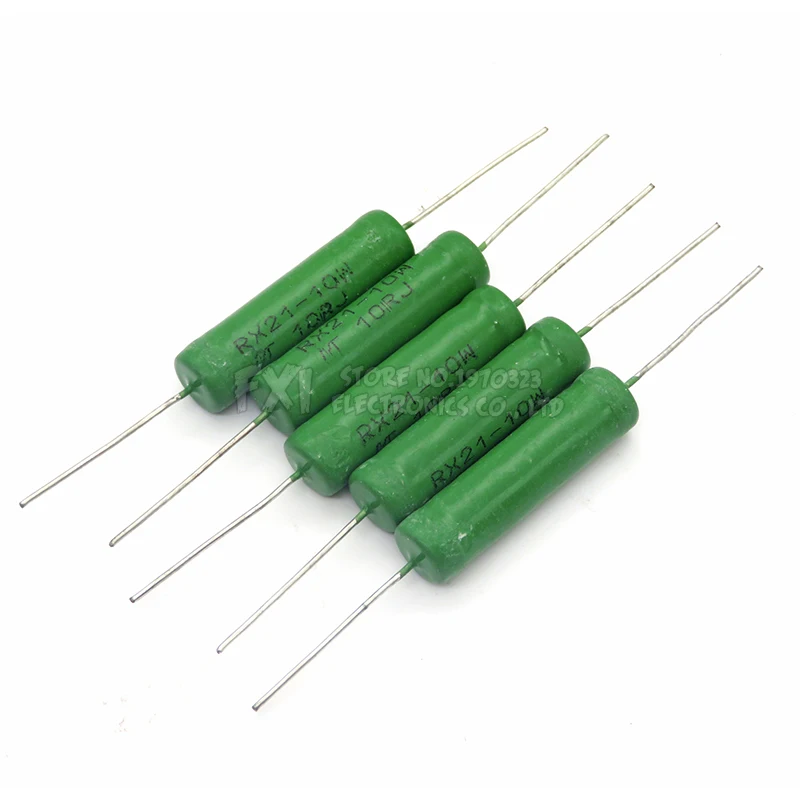Résistance transporteurs inée à fil, 5 pièces, jas21, 10W, 02/10/2018 5%, 1R, 10R, 100R, 1K, 10K, 12K, 15K, 18R, 20R, 22R, 24R, 27R, 30R, 33R, 36R