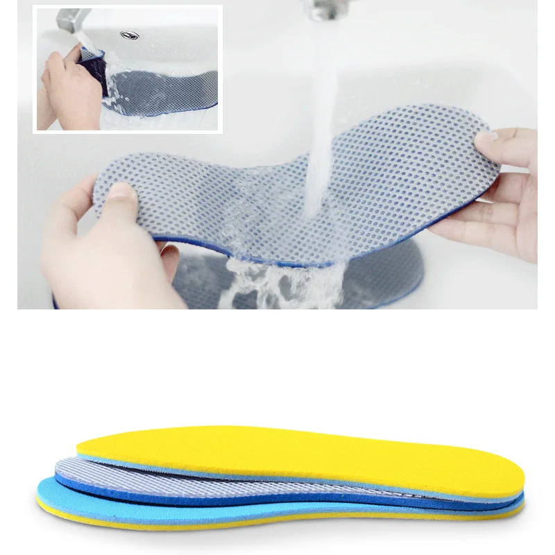 Elastic insole Sweat Breathable Sports Insoles Man And Woman For Snearks Inserts ＆ Insoles foot care Deodorant Accessories