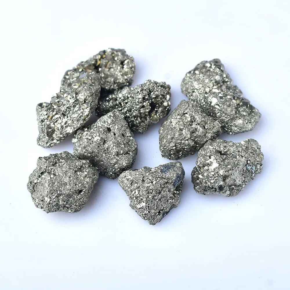 Wholesale 1 Pc Natural Stones Pyrite Crystal Cluster Irregular Stone Rock Mineral Sample Energy Home Decoration  Raw Mineral