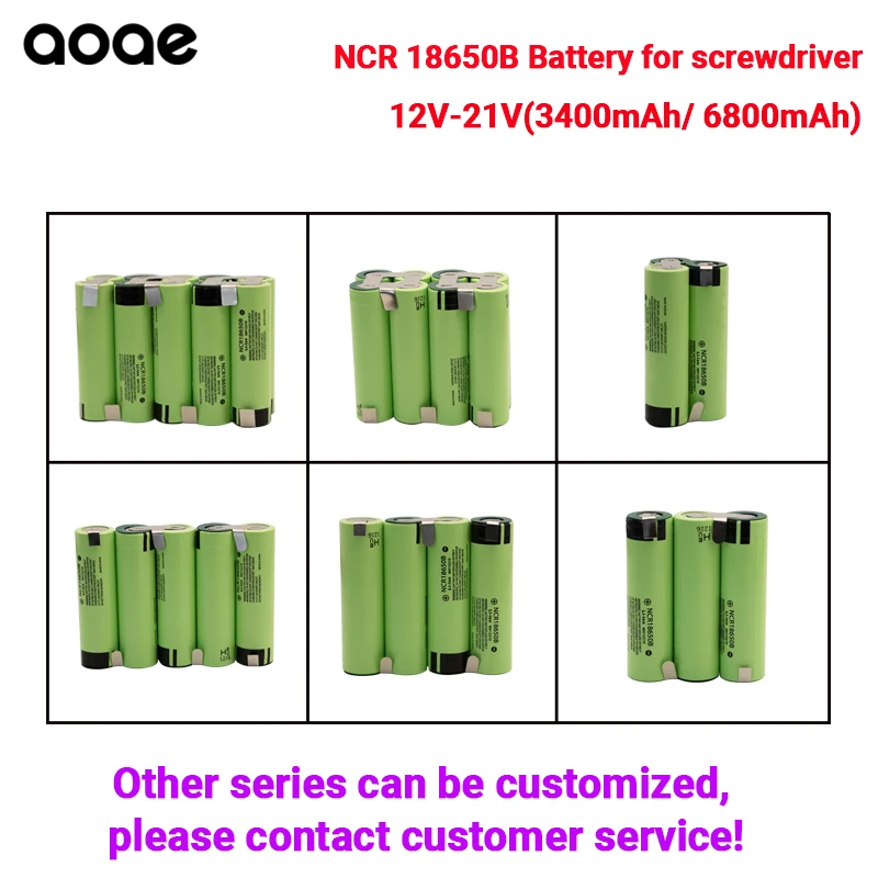 

18650 battery pack custom 18650 battery welding 3400mah battery pack 10.8V to 25.2v screw driver electrode 3S1P 4S1P 5S1P 6S1P