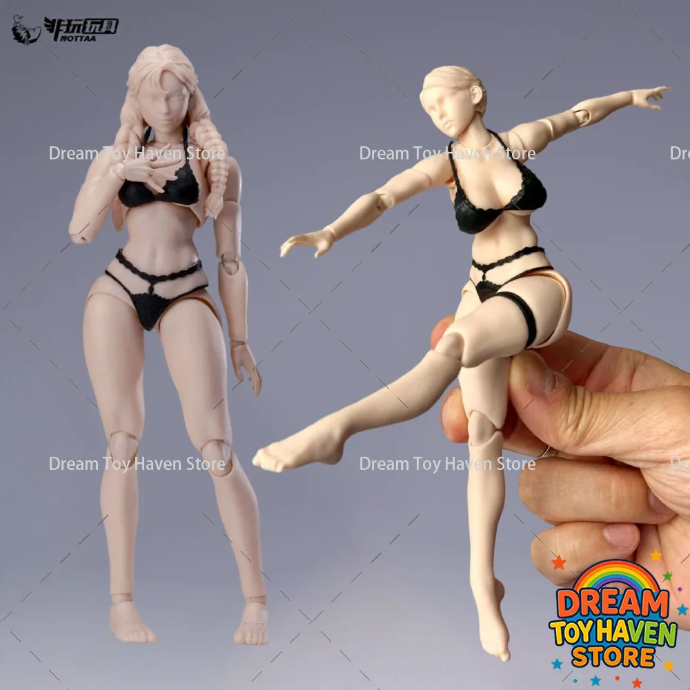 

Фигурка Notaman NT-04, белая/желтая, масштаб 1/12, женская солдатская фигурка с супергибким телом, 6 дюймов, модель куклы