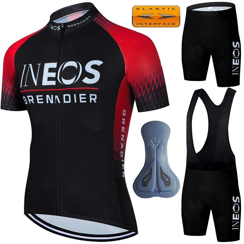 

Cycling Bib INEOS Men's Clothing 2024 Outfit Set Shirt Clothes Summer Mtb Pants Shorts Complete Sports Man Jersey Bike Mens Sets