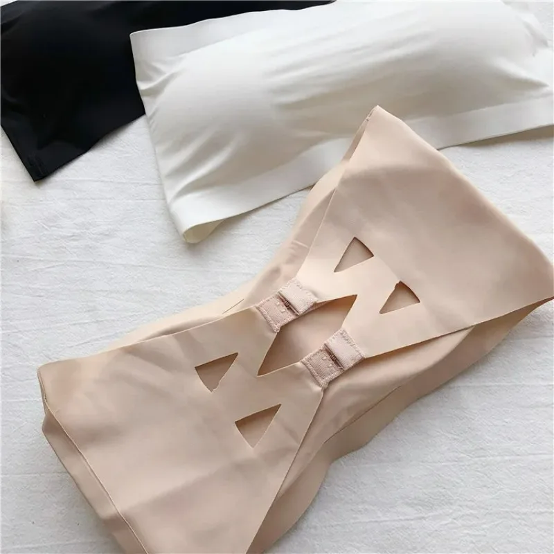 Summer One Piece Seamless Tube Tops Women Invisible Bra Intimates Strapless Bustier Bandeau Breathable Wrapped Chest Underwear