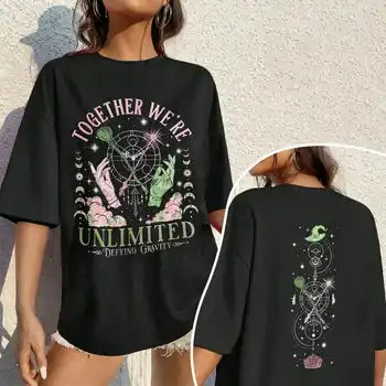Wicked Together We're Unlimited Comfort Shirts Defy Gravity Broomstick Magic Wand Tee Wizard Movie Fan Tee Y2K Top Streetwear