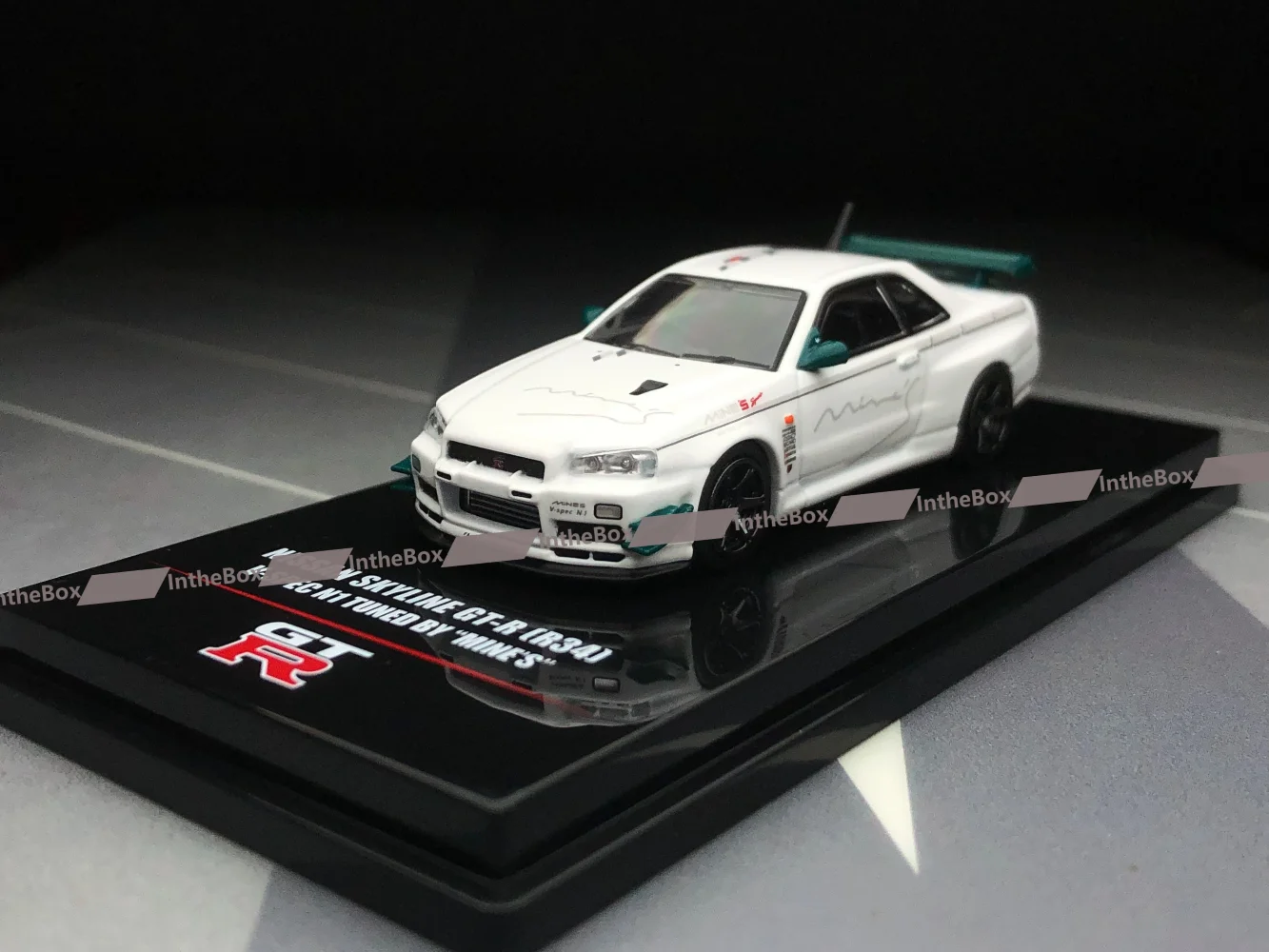 

INNO64 1:64 GT-R R34 V-Spec N1 Tuned By "Mine's" Коллекционная модель автомобиля из литого металла, ограниченная серия, хобби-игрушки