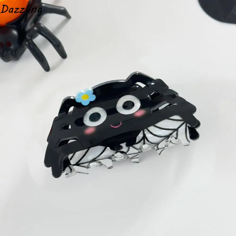 

Creative Acrylic Halloween Hair Claw Spider Ghost Halloween Themed Gripper Geometry Hair Clip Skeleton Shark Clip Women