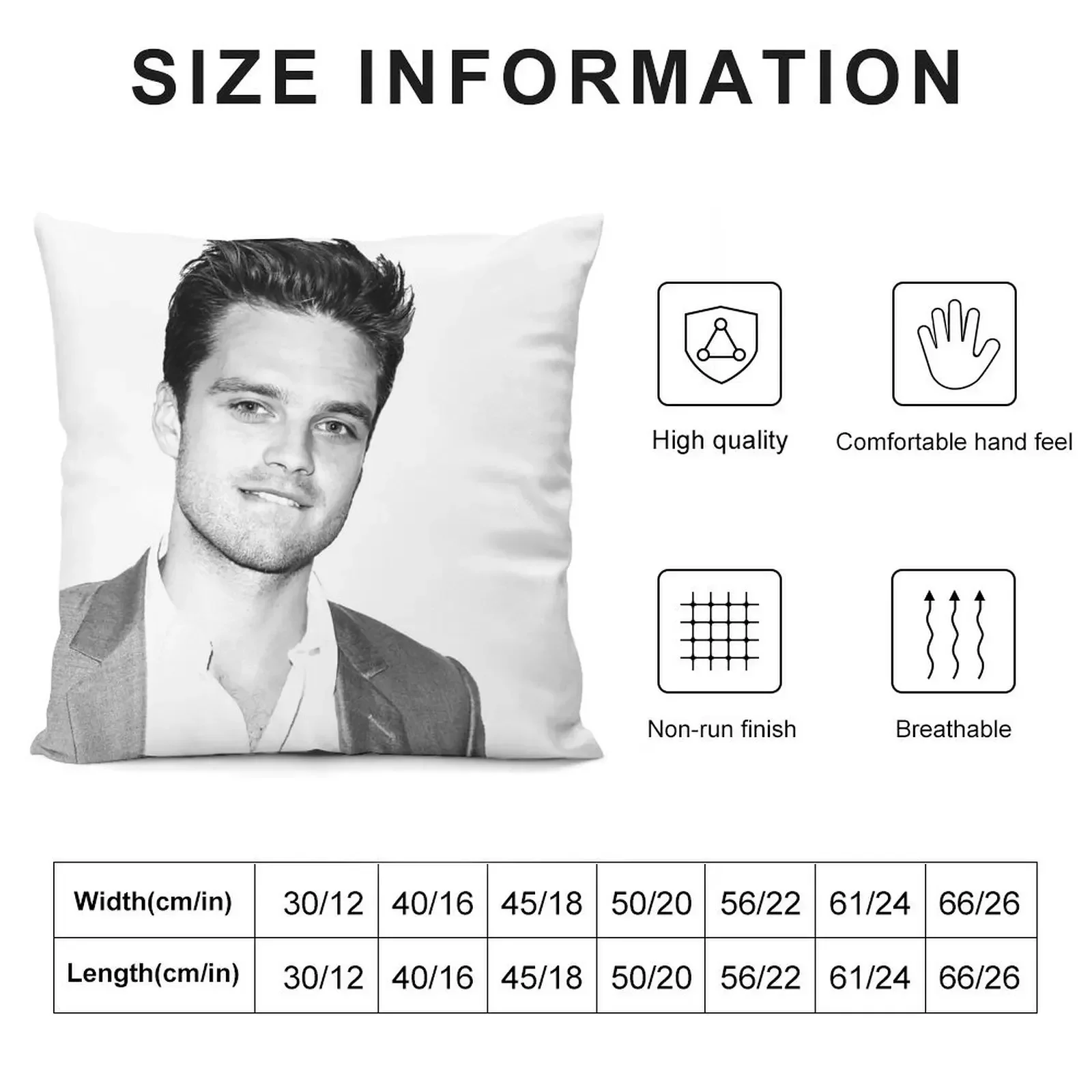 sebastian stan Throw Pillow christmas cushions covers Cushion Cover For Sofa pillow