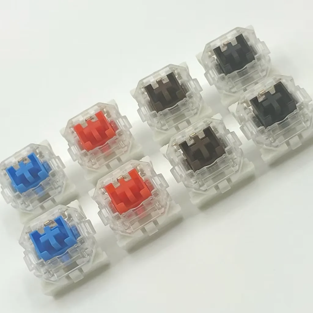 OUTEMU-interruptor enano GTMX de media altura, verde, marrón, rojo y negro, 3 pines, lineal, táctil, DIY, teclado mecánico personalizado