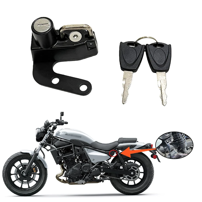 

For Kawasaki Eliminator 500 SE450 Helmet Lock Security Accessory for Motorcycle Gear