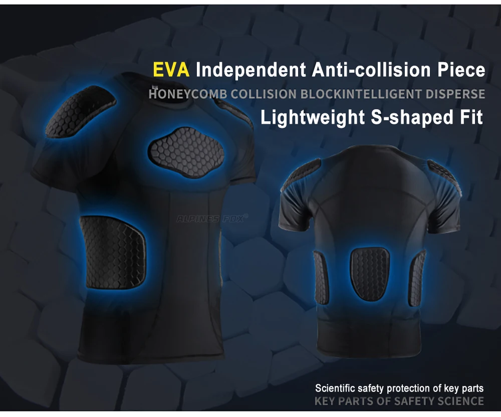 Motorrad Ganzkörper panzer Jacke Schutz Moto Unterwäsche Anti-Kollision Motorrad Reiten Kleidung Waben polster Motocross Tops – Detail 24