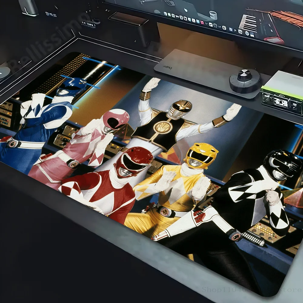 M-Mighty Morphin Power Rangers Mousepad Non-slip Suitable For Office Computers Laptops E-sports Game Desk Mats XXL Keyboard