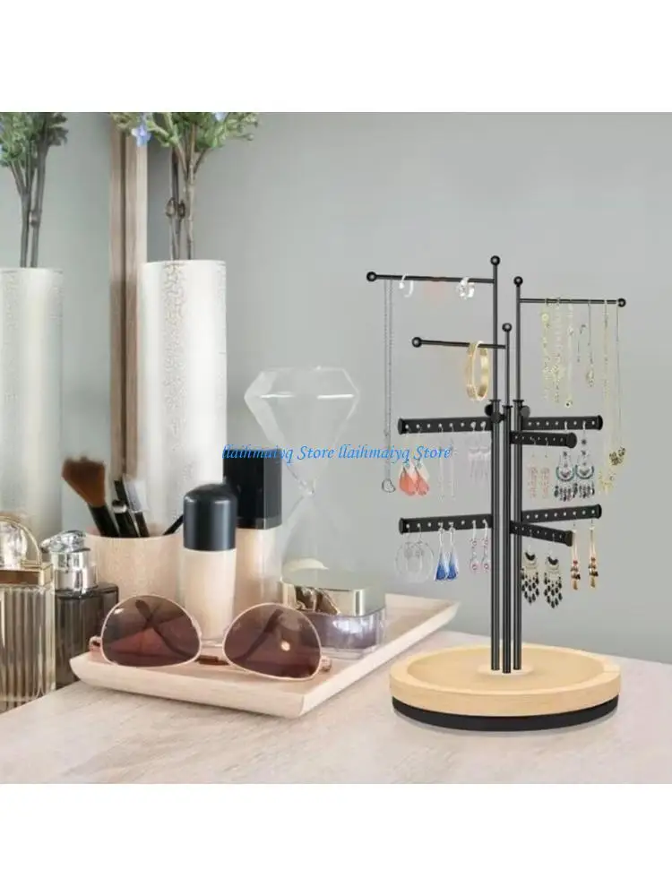 573B Rotating Display Stand For Jewelry Metal Construction Stable Rotating Platform Organiser