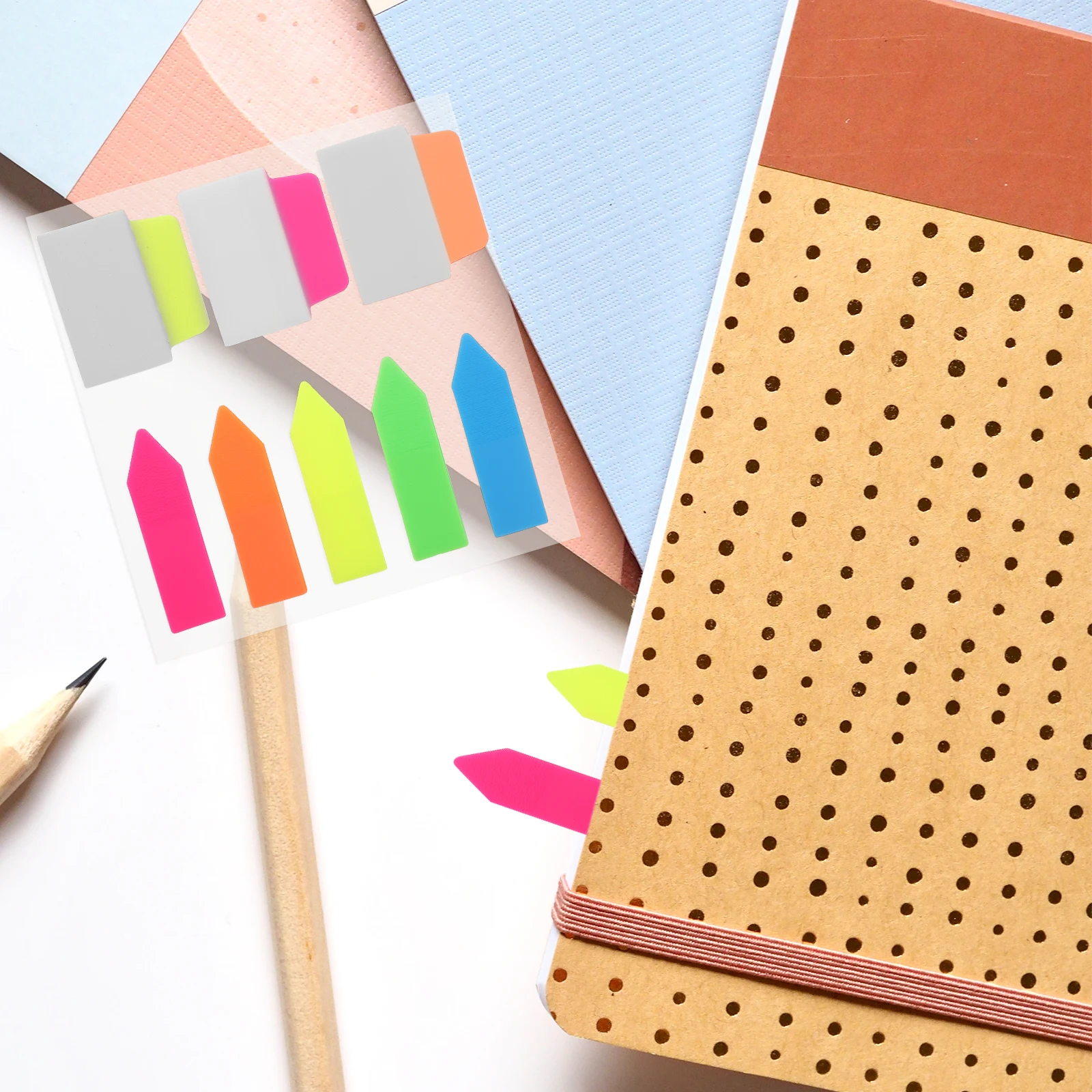 

5 set 5Sets File Index Tabs Paper Labels Notebook Annotation Supplies Colorful Page Markers Practical Safe Material