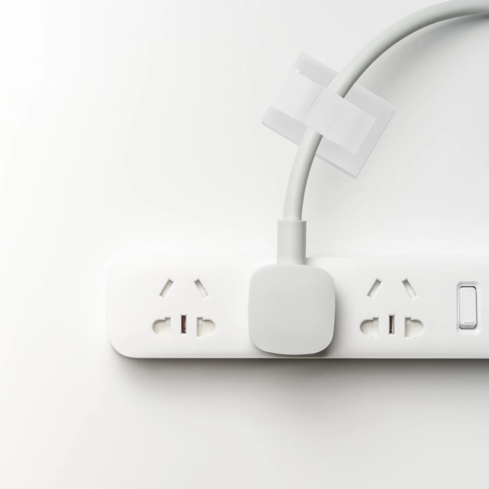 

100Pcs Cable Organizer Clips Self Adhesive Cord Holders Plastic Wire Management Tool for Office Desk Safety Cable Holder