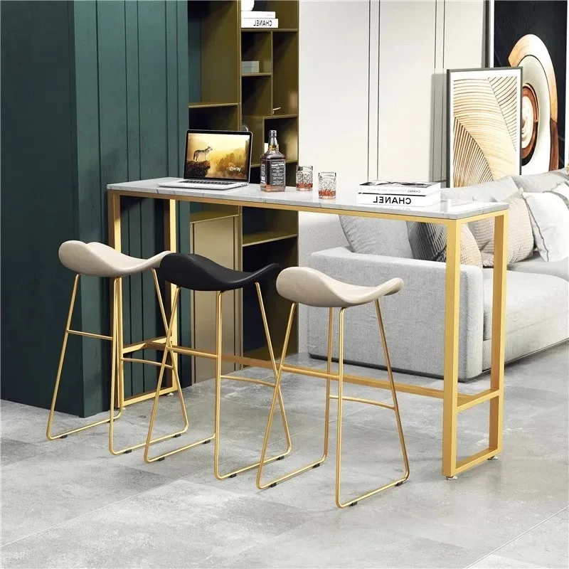 Moderne ontspannende hoge rugleuning Restaurante Unieke industriële eenvoudige barstoelen Lichte luxe toonbank Ergonomisch Muebles-meubilair