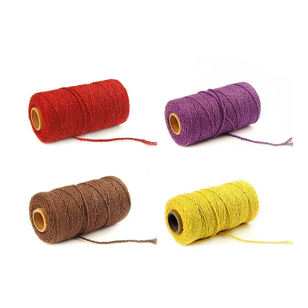 

2Mm Colorful Cotton Rope Handmade Diy Woven Tapestry For Home Decor Wall Hanging Bedroom Sofa Bed Craft Weaving Material Purple