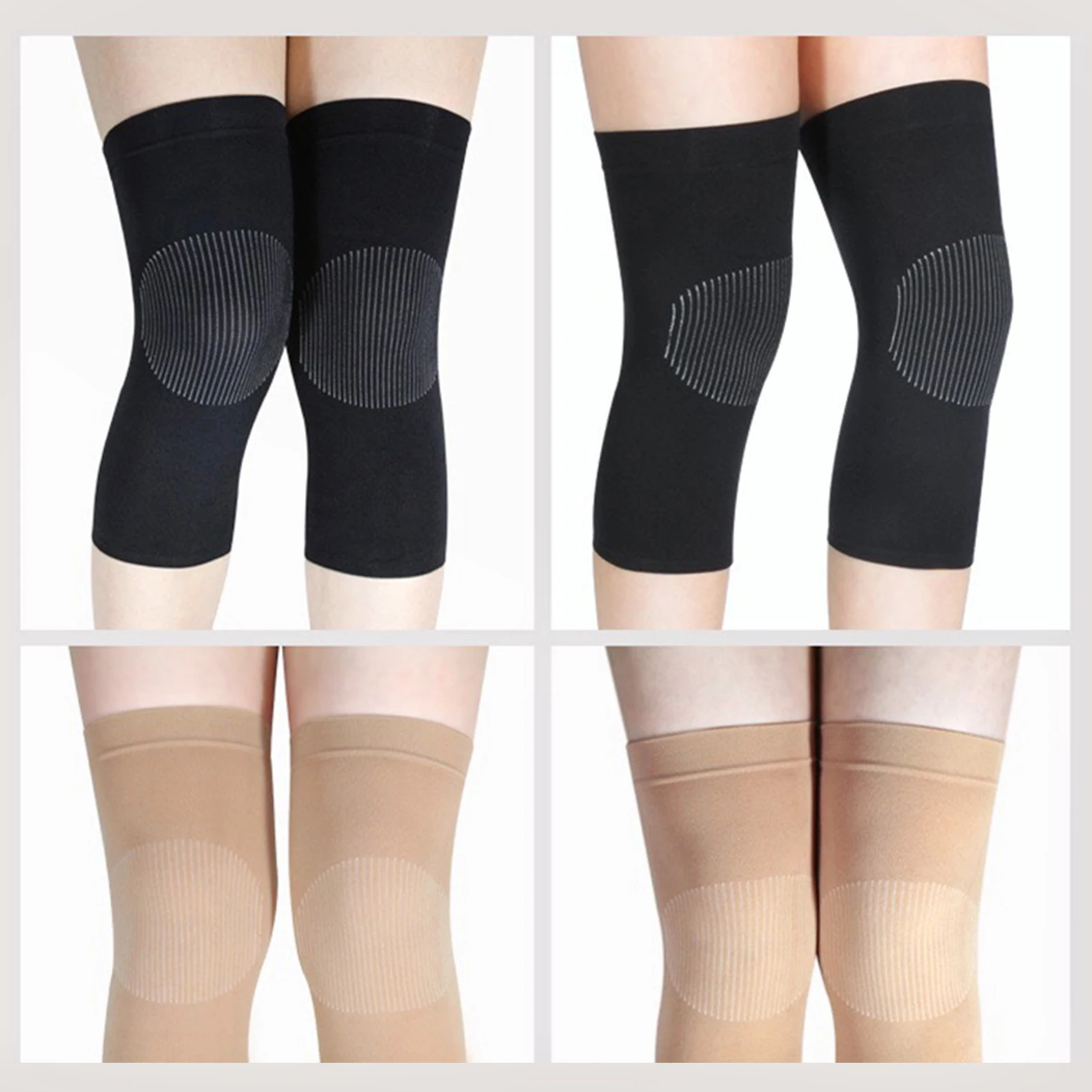 Knee Protector Supports Pads Warmth Ultra-Thin Breathable Fabric braces Adjustable for Sports and Air-Conditioned Rooms