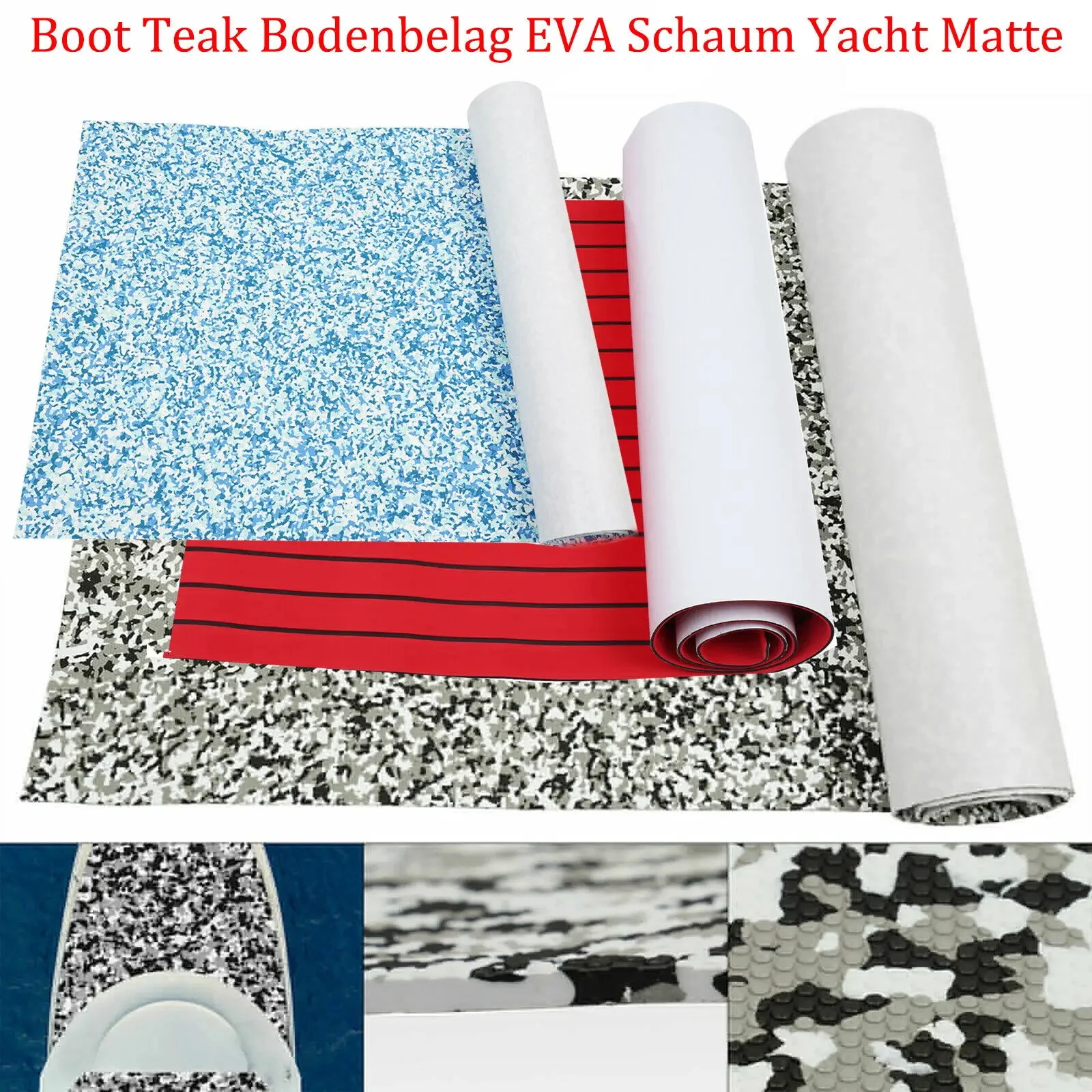 EVA Foam Teak Sheet Anti-slip Mat Foam Boat Decking Sheet Self-Adhesive Deck Marine Flooring Yacht Pad Cuttable 2400x900x6mm