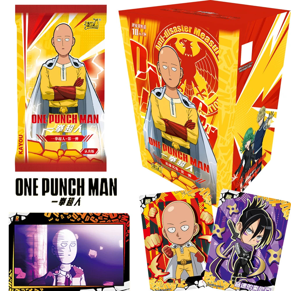 KAYOU Original One Punch Man Card Hot Blooded Humorous Anime Saitama Genos Rare Limit Ultimate Kill Card Children Birthday Gift