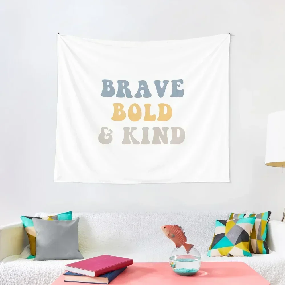 Brave Bold and Kind Tapestry Bedroom Deco Aesthetic Room Decor Korean Tapestry