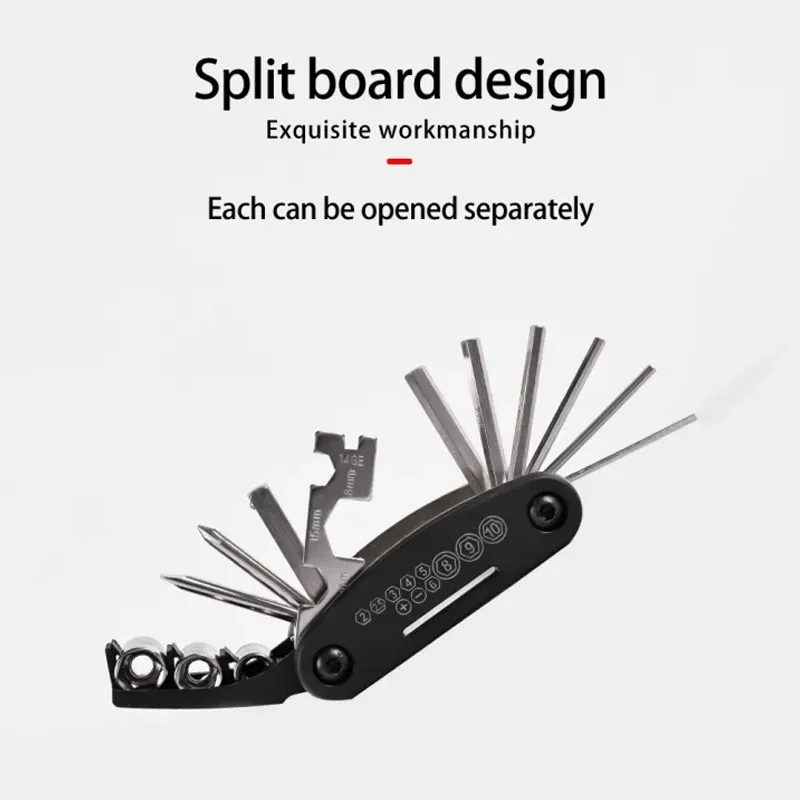 16 في 1 أدوات MTB دراجة الطريق ألين وجع أدوات الجيب المحمولة دراجة أداة إصلاح مجموعة أدوات متعددة الوظائف