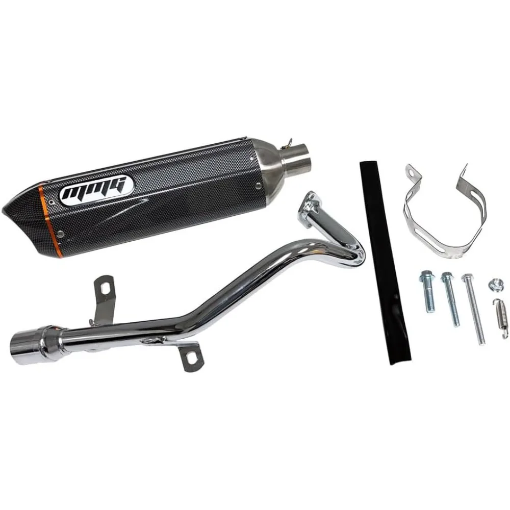 

Exhaust System Muffler for GY6 50cc 4 Stroke Scooters (Carbon Fiber Finish)