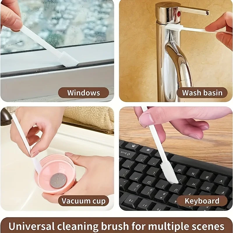 7pc Multifunctional Gap Edge Cleaning Brush - For Door Keyboard Slot Gap Dust Window Toilet Cleaning Tool Brush