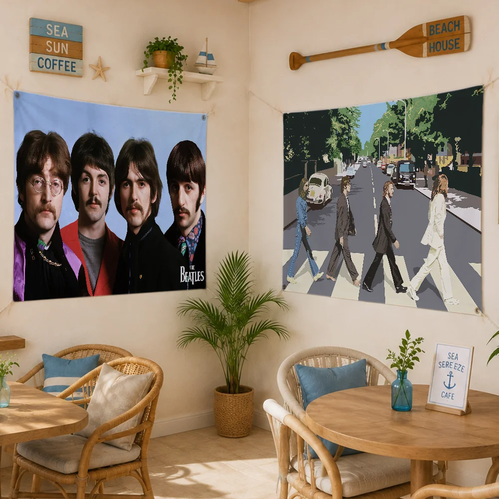 Rock Band The B-Beatles Flag Digital Printed Flag Tapestry Creative Pattern Living Room Wall Art Party Outdoor Decor