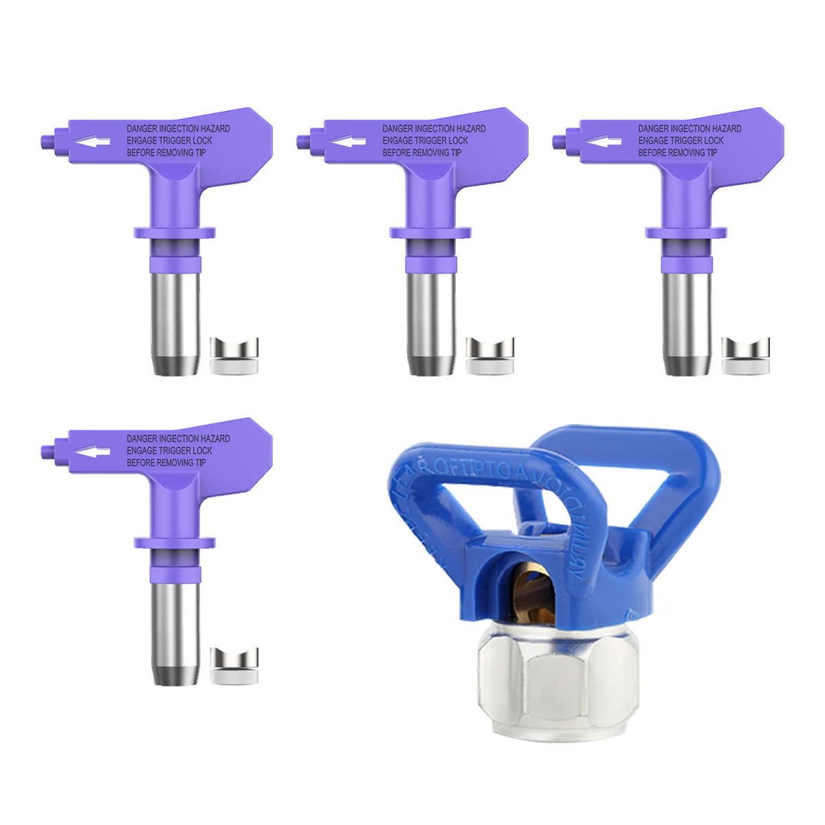 Airless Paint Nozzle Set, Reversible Nozzle Airless Sprayer Gun Head With Nozzle Holder For Titan/Wagner Variety Of Guns