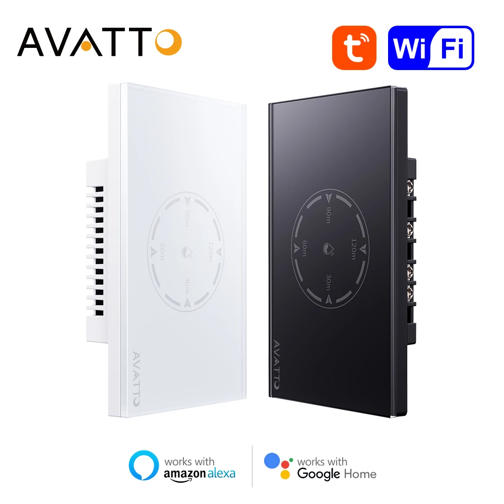 AVATTO Tuya WiFi Smart Boiler Switch,20A Water Heater Touch Panel Switch Timer Schedule Voice Control for Alexa Google Home