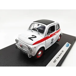 Diecast 1:18 Scale 1957 Fiat Nuova 500 Vintage Car Model Alloy Finished Product Simulation Toy Gift Static Model Display