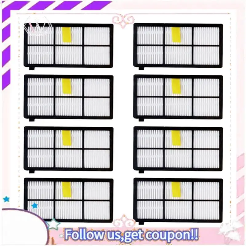 

A50F-8 шт. для Irobot Roomba, комплект аксессуаров серии 800 860 865 866 870 871 880 885 886 890 900 960 966 980 Hepa-фильтр