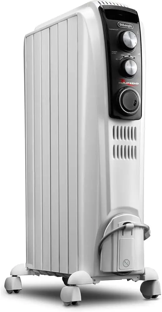 Dragon Oil Filled Radiator Heater, 1500W Electric Space Heater for indoor use, portable room heater,  TRD40615T