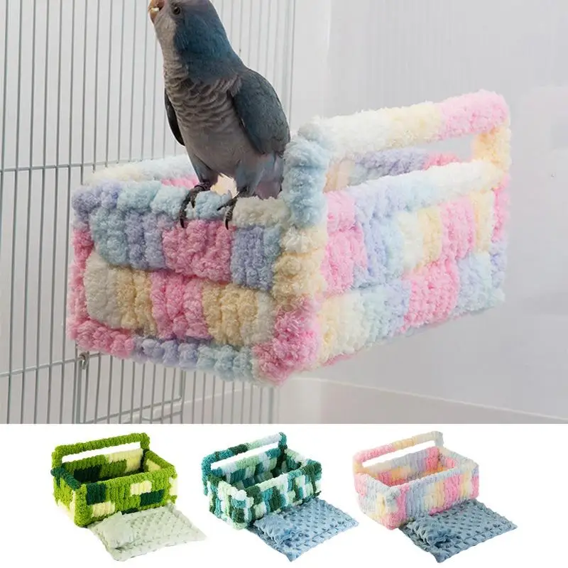 Bird Nest For Parrots Large Breathable Parrot Nest Comfortable Soft Parrot Nest Warm Nest Bed With Cushion & Pillow For Sleeping