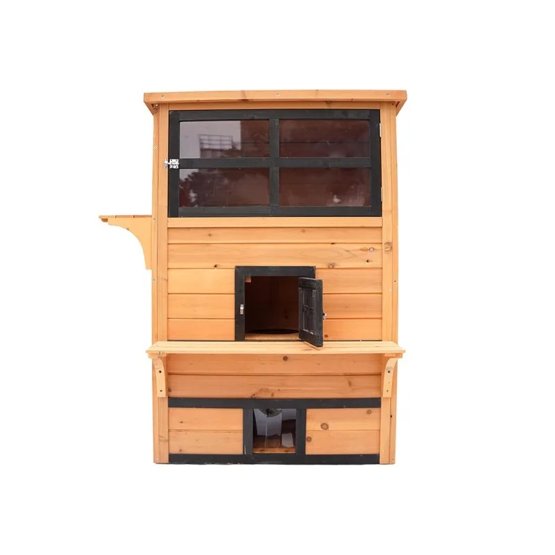 Solid wood home cat house, cat house villa display cabinet, breeding cage, extra-large pet cage