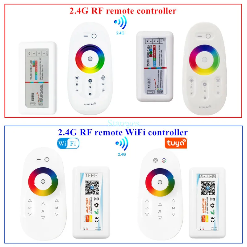 Imagem -03 - Fita de Corda Led Kit Wi-fi Tuya Música 2.4g rf Controle Remoto Smd 5050 Rgb Rgbw 60led por m 12v 5m 10m 15m 20m 25m 30m