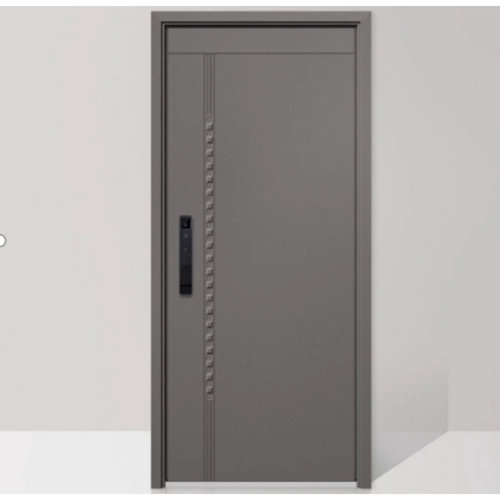 High Quality and Cost Effective Heavy Duty Aluminum Alloy Anti Theft Door Bulletproof Entrance Doors Manually Enter Hinged Doors