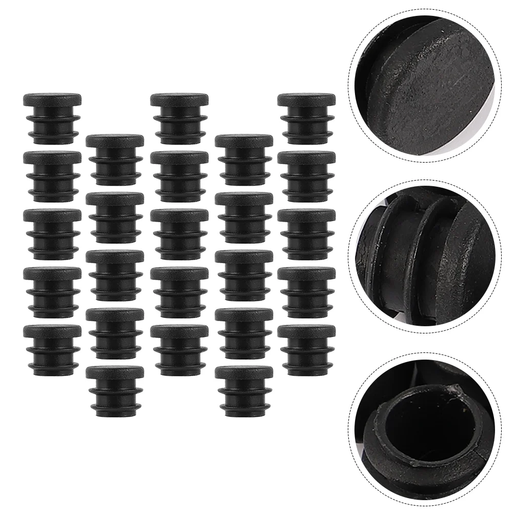 

100 Pcs Chair Pad Plug Furniture Leg Hole Plugs Insert End Caps Round Pipe Bung Plastic