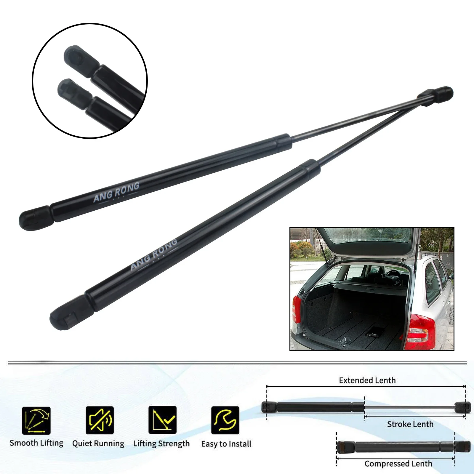 Rear Boot Trunk Tailgate Gas Struts Support For Skoda Octavia Estate 1Z5 2004-2013