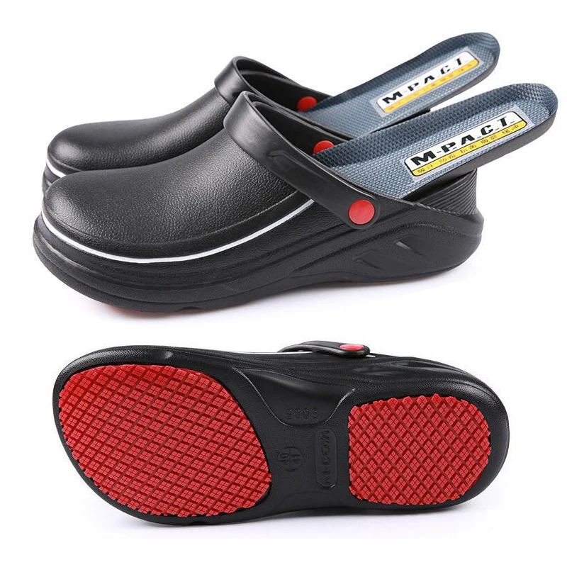 Men Sandals Non-Slip Waterproof Oil-Proof Kitchen Work Cook Shoes Chef Hotel Restaurant Zapatos Para Hombres Unisex Slippers