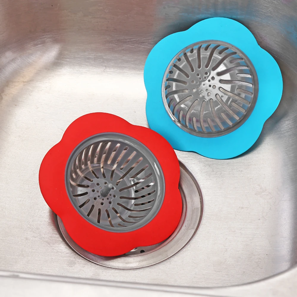

4 комплекта цветных пластиковых фильтров для раковин, корзин дренажных фильтров, широкие края 4,5 дюйма, подходят для кухни и ванной комнаты.
